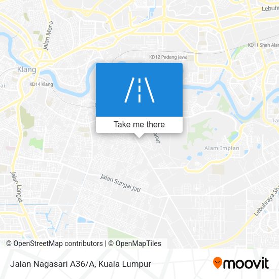 Peta Jalan Nagasari A36/A