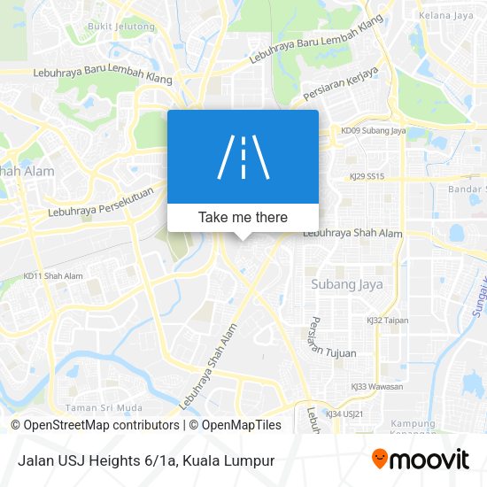Peta Jalan USJ Heights 6/1a