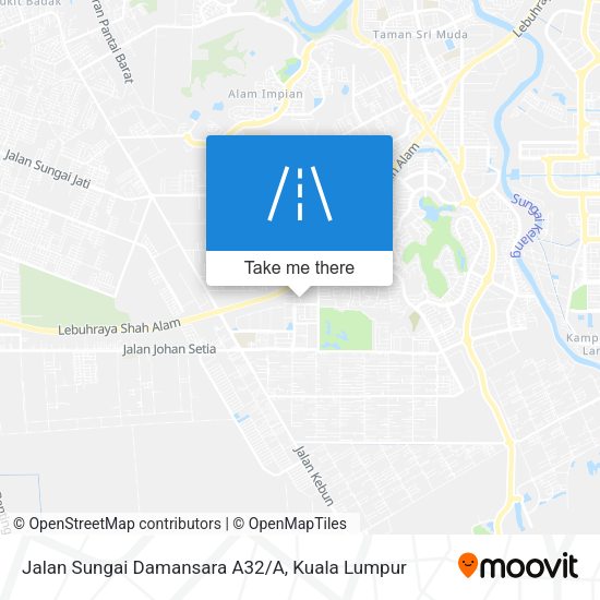 Peta Jalan Sungai Damansara A32/A