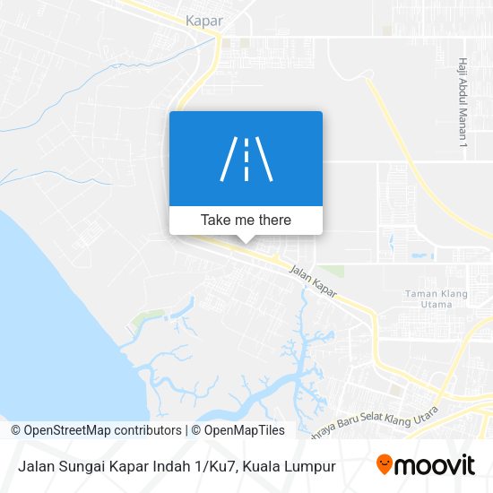Peta Jalan Sungai Kapar Indah 1/Ku7