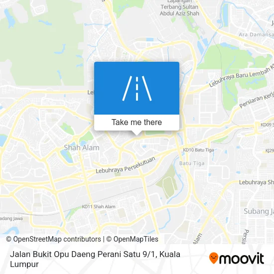 Peta Jalan Bukit Opu Daeng Perani Satu 9 / 1