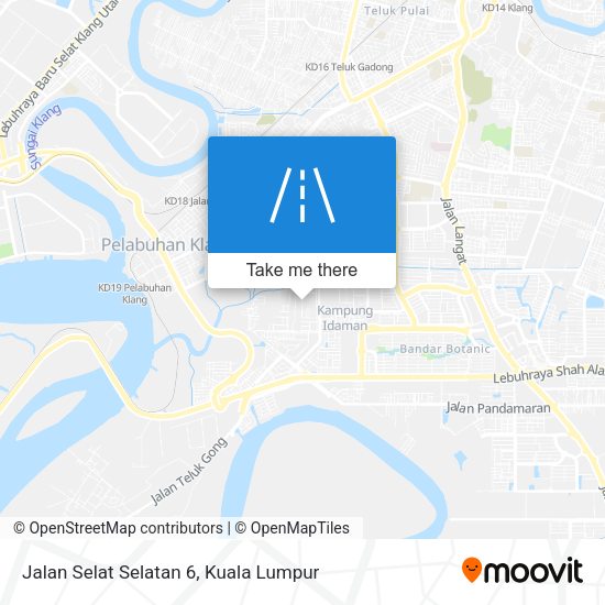 Jalan Selat Selatan 6 map