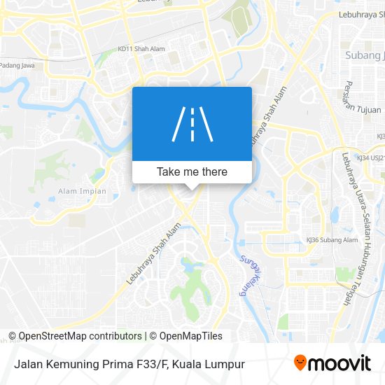 Peta Jalan Kemuning Prima F33/F