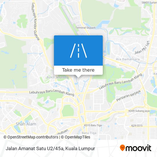 Peta Jalan Amanat Satu U2/45a