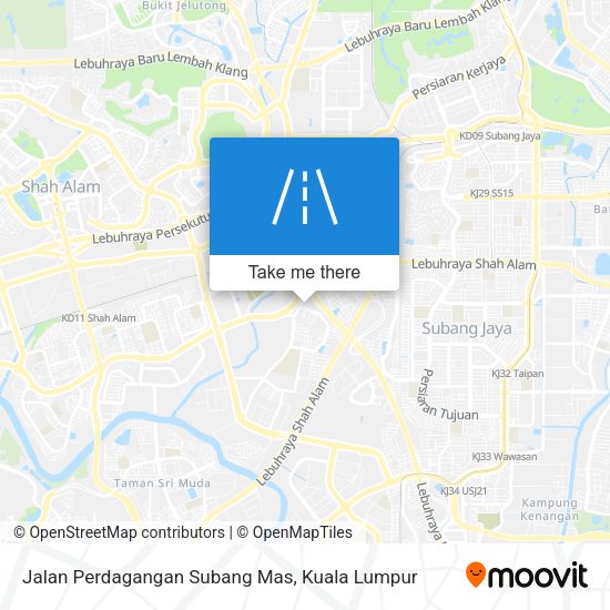 Jalan Perdagangan Subang Mas map