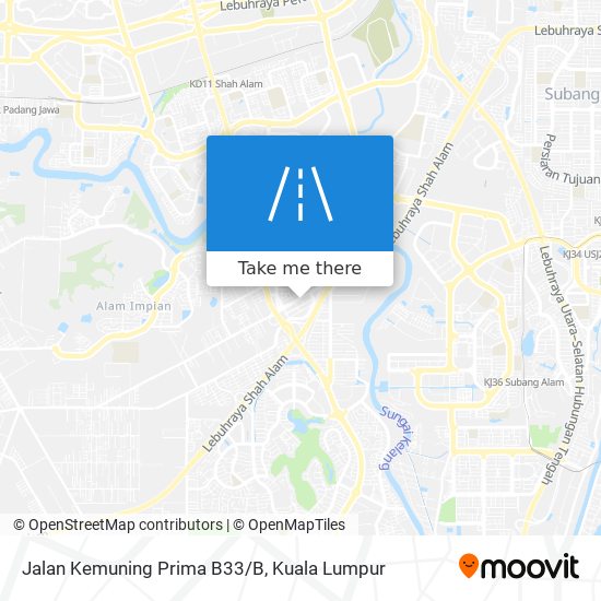 Peta Jalan Kemuning Prima B33/B