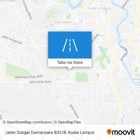 Jalan Sungai Damansara B32/B map