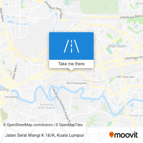 Peta Jalan Serai Wangi K 16/K