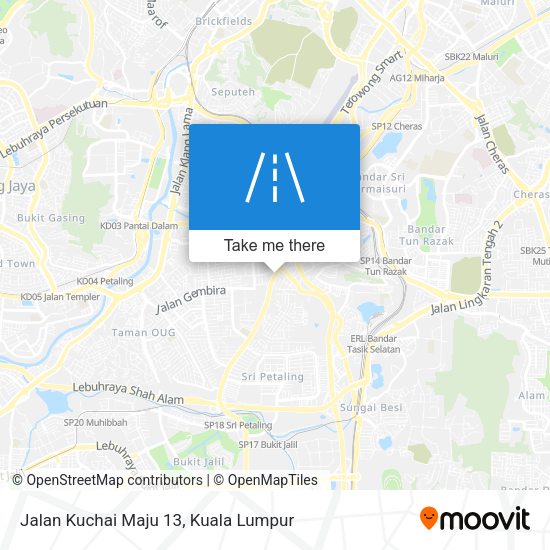 Peta Jalan Kuchai Maju 13