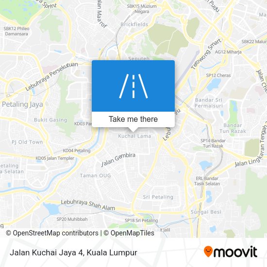 Peta Jalan Kuchai Jaya 4