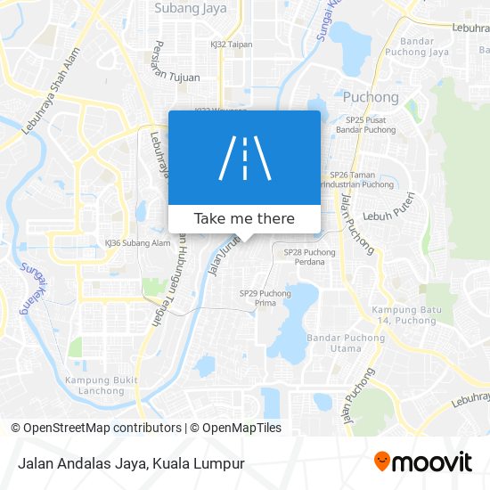 Peta Jalan Andalas Jaya