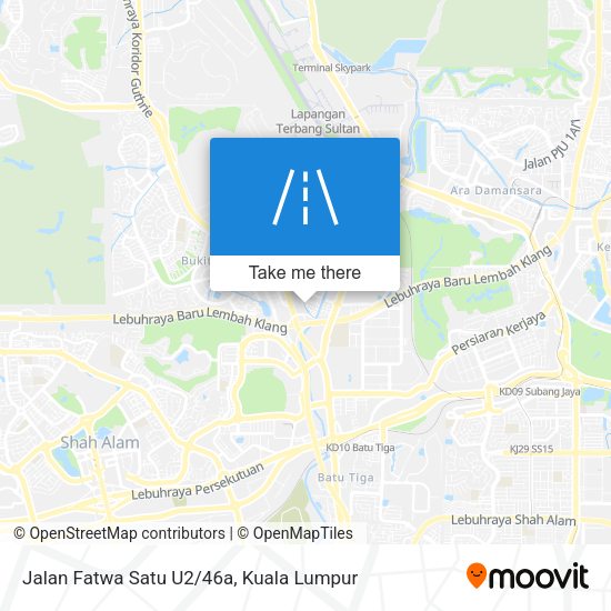 Jalan Fatwa Satu U2/46a map