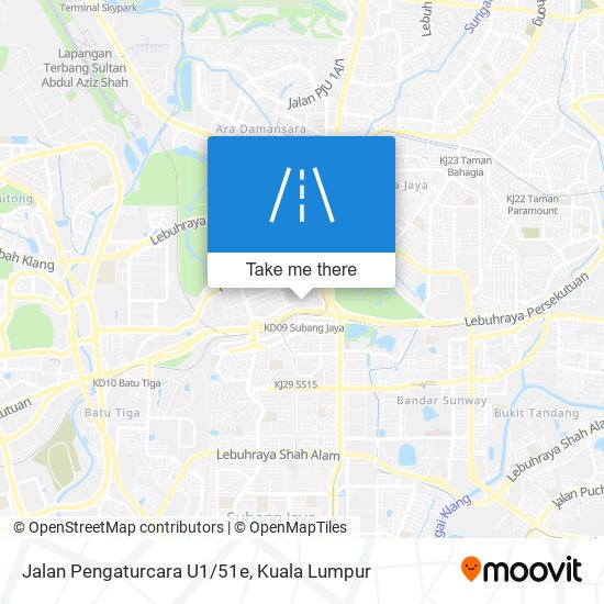 Jalan Pengaturcara U1/51e map