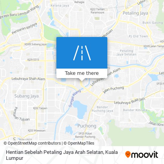 Hentian Sebelah Petaling Jaya Arah Selatan map