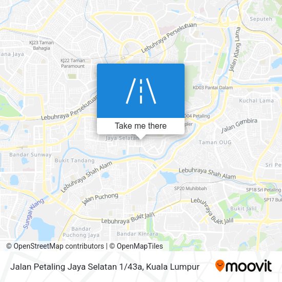 Jalan Petaling Jaya Selatan 1 / 43a map