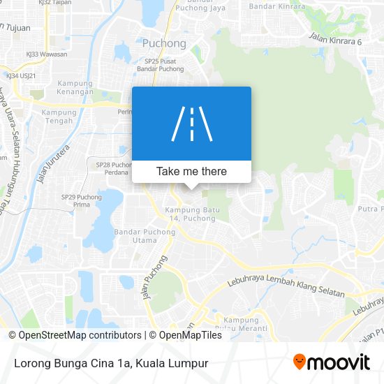 Lorong Bunga Cina 1a map