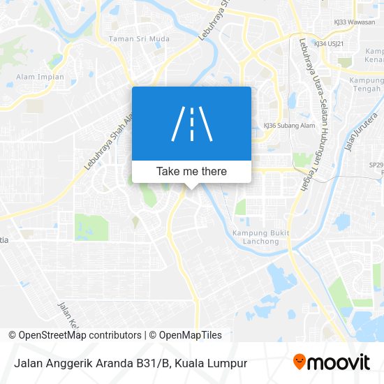 Peta Jalan Anggerik Aranda B31/B