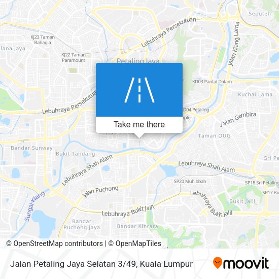 Jalan Petaling Jaya Selatan 3 / 49 map