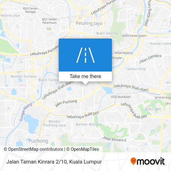 Jalan Taman Kinrara 2/10 map