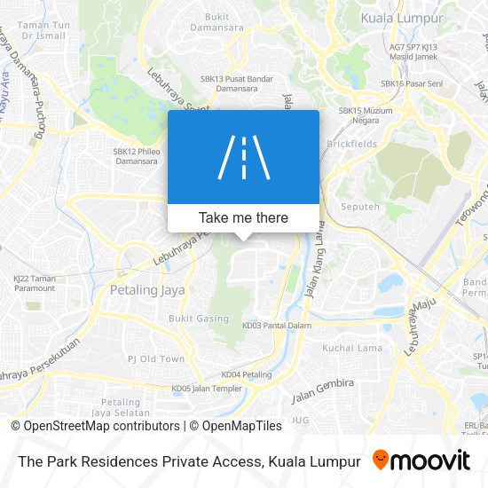 The Park Residences Private Access map