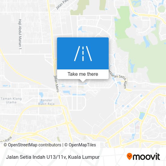 Peta Jalan Setia Indah U13/11v