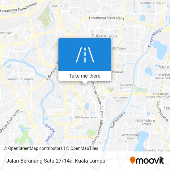 Jalan Beranang Satu 27/14a map