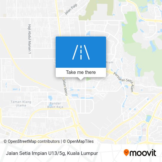 Jalan Setia Impian U13/5g map