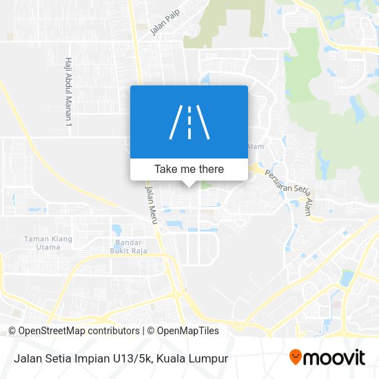 Jalan Setia Impian U13/5k map