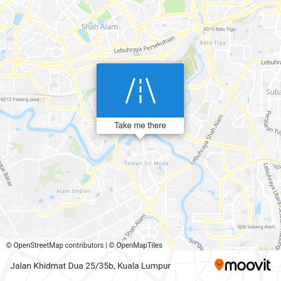 Jalan Khidmat Dua 25/35b map