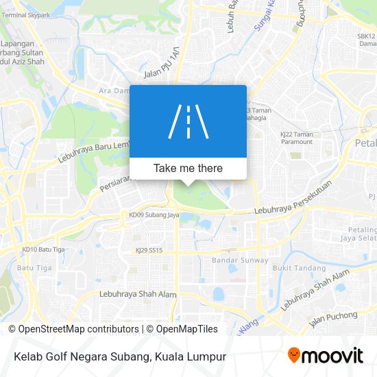 Kelab Golf Negara Subang map