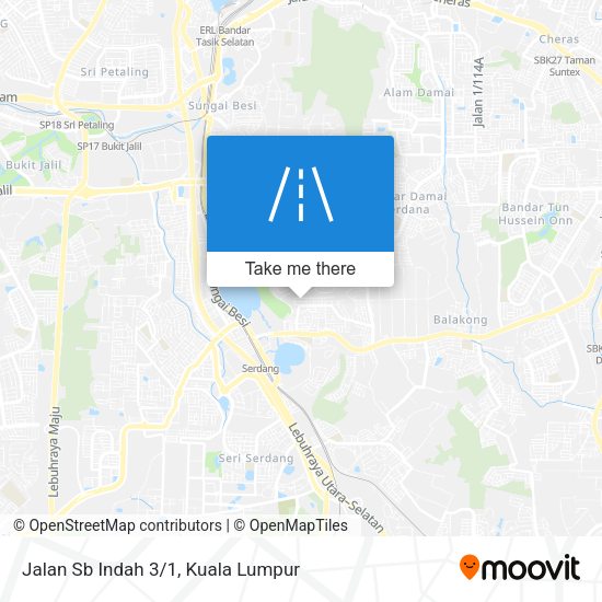 Jalan Sb Indah 3/1 map