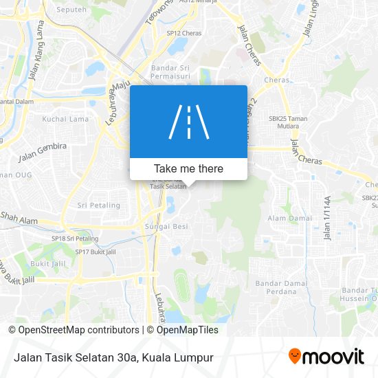 Jalan Tasik Selatan 30a map