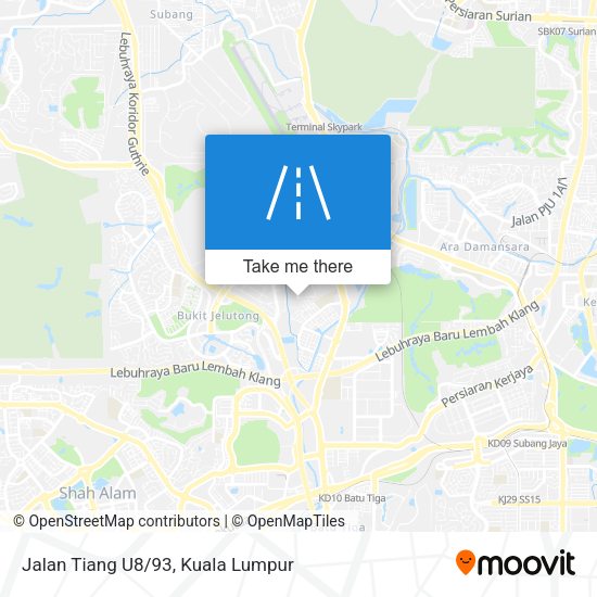 Peta Jalan Tiang U8/93