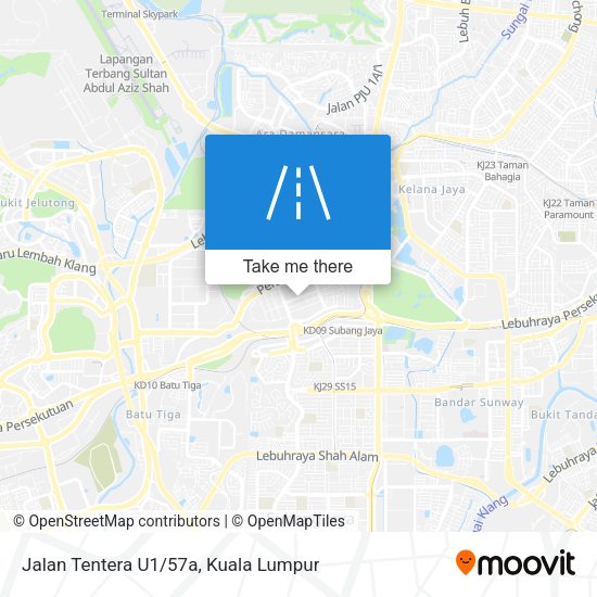Peta Jalan Tentera U1/57a
