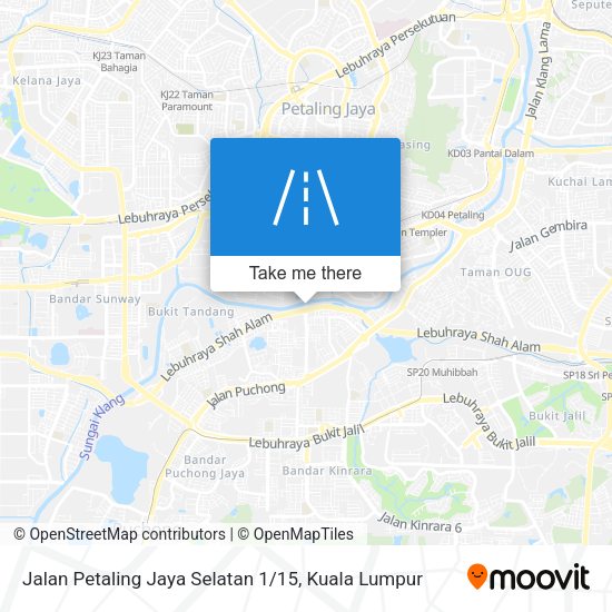 Peta Jalan Petaling Jaya Selatan 1 / 15
