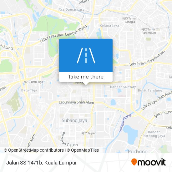 Jalan SS 14/1b map