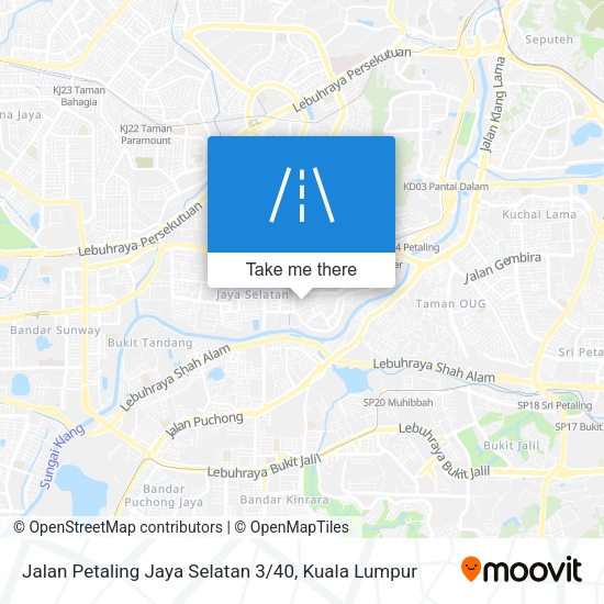 Jalan Petaling Jaya Selatan 3 / 40 map