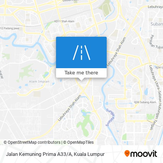 Jalan Kemuning Prima A33/A map