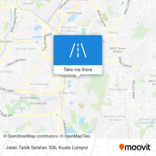 Jalan Tasik Selatan 30b map