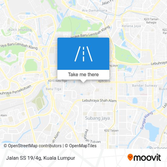 Jalan SS 19/4g map