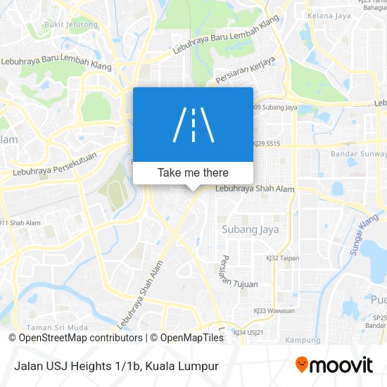 Jalan USJ Heights 1/1b map