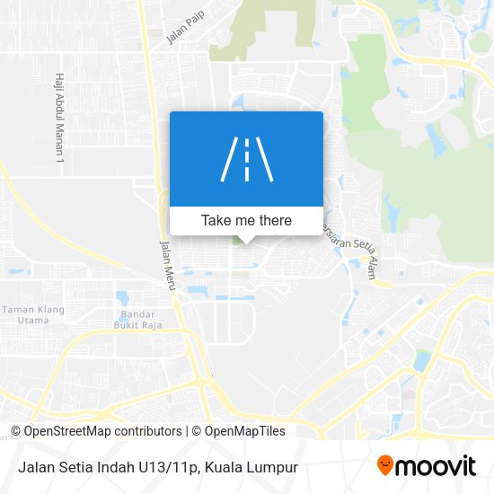 Jalan Setia Indah U13/11p map