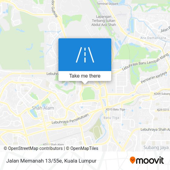 Peta Jalan Memanah 13/55e