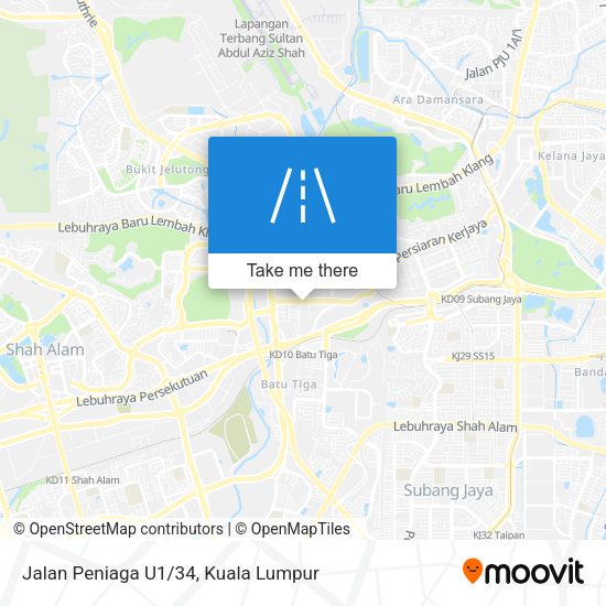 Jalan Peniaga U1/34 map
