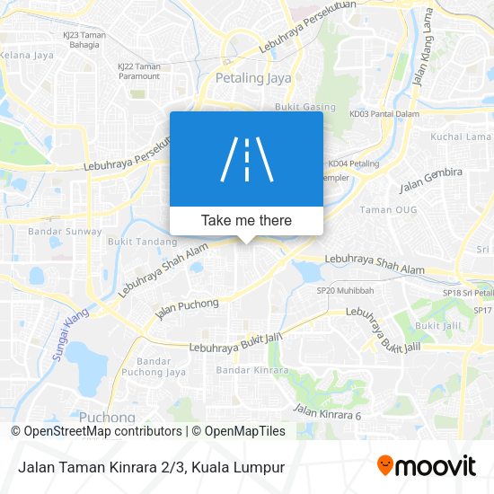 Jalan Taman Kinrara 2/3 map