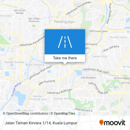 Jalan Taman Kinrara 1/14 map