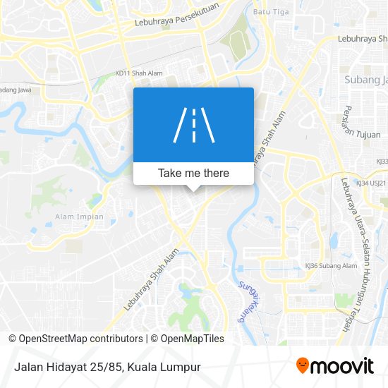 Peta Jalan Hidayat 25/85