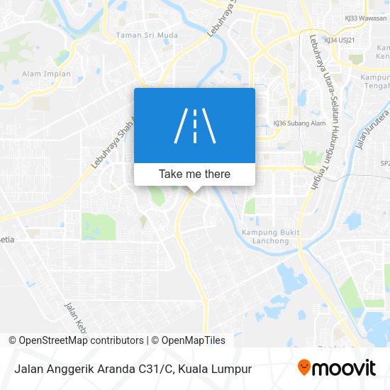 Peta Jalan Anggerik Aranda C31/C