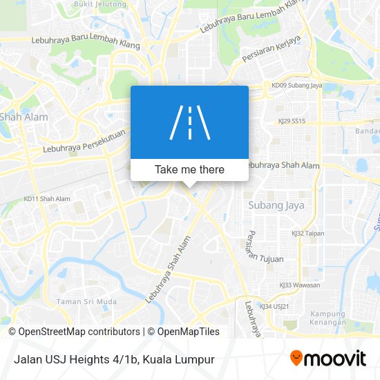 Jalan USJ Heights 4/1b map