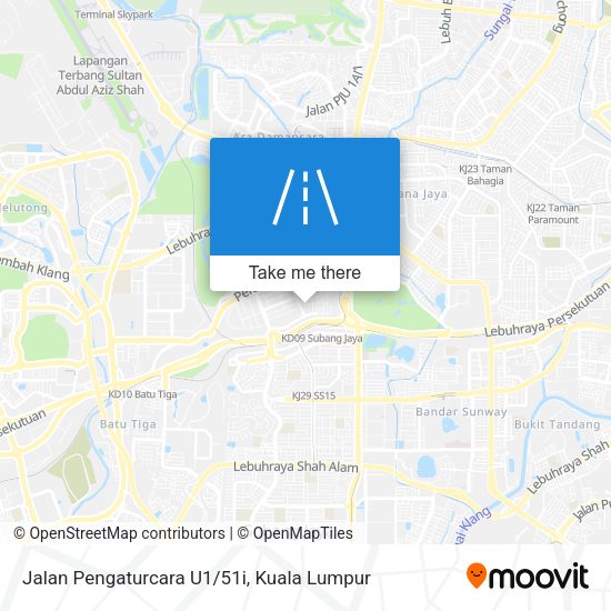 Jalan Pengaturcara U1/51i map